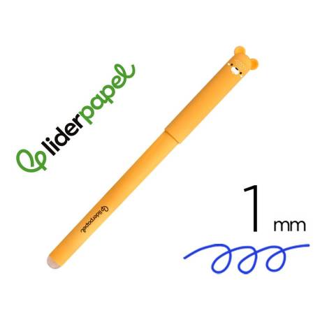 BOLIGRAFO FANTASIA MARCA LIDERPAPEL ANIMAL TOWN ARDILLA TINTA AZUL BORRABLE PUNTA 1 MM
