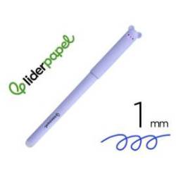 BOLIGRAFO FANTASIA MARCA LIDERPAPEL ANIMAL TOWN OSO TINTA AZUL BORRABLE PUNTA 1 MM