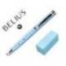 ROLLER MARCA BELIUS BELLA ALUMINIO COLOR AZUL CELESTE DISEÑO PLATEADO RELIEVE TINTA COLOR NEGRO CAJA DE DISEÑO