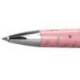 BOLIGRAFO MARCA BELIUS BELLA ALUMINIO COLOR ROSA DISEÑO PLATEADO RELIEVE TINTA AZUL CAJA DE DISEÑO