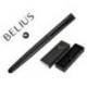 PLUMA BELIUS NEPTUNO ALUMINIO TEXTURA WAVY COLOR AZUL MARINO TINTA AZUL CAJA DE DISEÑO
