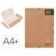 CARPETA MARCA LIDERPAPEL GOMAS DIN A4+ COLOR KRAFT MARRON CARTULINA