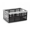 CAJA PLEGABLE MARCA PLASTICFORTE 32 LITROS PLASTICO COLOR PLATA 480X350X230 MM