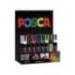 ROTULADOR MARCA UNI-BALL POSCA PC5M PINTURA BASE AL AGUA 1,8-2,5 MM EXPOSITOR 36 UNIDADES COLORES SURTIDOS