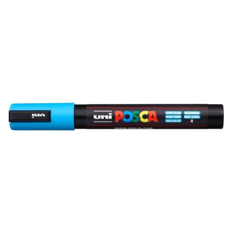 ROTULADOR MARCA UNI POSCA PC-5M AZUL CLARO