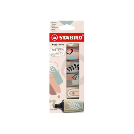 ROTULADOR MARCA STABILO BOSS MINI NATUREVIBES ESTUCHE DE 6 UNIDADES COLORES SURTIDOS