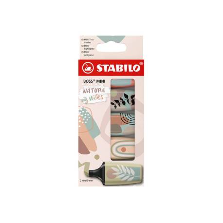 ROTULADOR MARCA STABILO BOSS MINI NATUREVIBES ESTUCHE DE 5 UNIDADES COLORES SURTIDOS