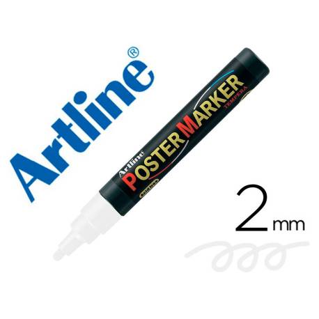 Rotulador Artline Poster Marker EPP-4 Punta Redonda Trazo 2mm Blanco