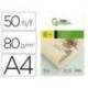 Bloc papel milimetrado liderpapel encolado DIN A4 210x297mm 50 hojas 80g/m2.
