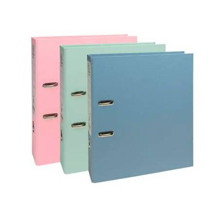 ARCHIVADOR DE PALANCA MARCA EXACOMPTA AUTENTIK CARTON RECICLADO DIN A4+ LOMO 80 MM COLORES SURTIDOS