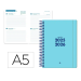 AGENDA ESCOLAR LIDERPAPEL 25-26 ESPIRAL BASIC AZUL 2 DIAS PAGINA DIN A5 BILINGÜE PAPEL FSC 70 GR