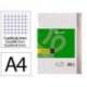 RECAMBIO A4 MARCA LIDERPAPEL 120 HOJAS 90G/M2 CUADRO 5 MM 4 TALADROS BANDAS DE 5 COLORES PASTELES