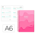 AGENDA ESCOLAR LIDERPAPEL 25-26 ESPIRAL MELTING ROSA SEMANA VISTA A6 BILINGÜE PAPEL FSC 80 GR