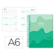 AGENDA ESCOLAR LIDERPAPEL 25-26 ESPIRAL MELTING VERDE SEMANA VISTA A6 BILINGÜE PAPEL FSC 80 GR
