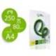 PAPEL MARCA LIDERPAPEL A4 80G/M2 LISO PAQUETE DE 250 HOJAS