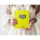 AGENDA ESCOLAR ANTARTIK 25-26 ESPIRAL NEON AMARILLO DIA PAGINA DIN A5 BILINGÜE PAPEL FSC 80 GR