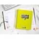 AGENDA ESCOLAR ANTARTIK 25-26 ESPIRAL NEON AMARILLO DIA PAGINA DIN A5 BILINGÜE PAPEL FSC 80 GR