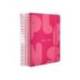 AGENDA ESCOLAR ANTARTIK 25-26 ESPIRAL PLANS ROSA FUCSIA DIA PAGINA DIN A5 BILINGÜE PAPEL FSC 80 GR