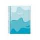 AGENDA ESCOLAR LIDERPAPEL 25-26 ESPIRAL MELTING AZUL DIA PAGINA DIN A5 BILINGÜE PAPEL FSC 80 GR