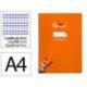 CUADERNO ESPIRAL MARCA LIDERPAPEL DI N A4 PAUTAGUIA TAPA BLANDA 80H 75 GR CUADRO PAUTADO 3MM COLOR NARANJA