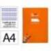 CUADERNO ESPIRAL MARCA LIDERPAPEL DI N A4 PAUTAGUIA TAPA BLANDA 80H 75 GR CUADRO PAUTADO 3MM COLOR NARANJA