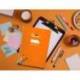 CUADERNO ESPIRAL MARCA LIDERPAPEL DI N A4 PAUTAGUIA TAPA BLANDA 80H 75 GR CUADRO PAUTADO 3MM COLOR NARANJA