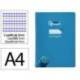 CUADERNO ESPIRAL MARCA LIDERPAPEL DI N A4 PAUTAGUIA TAPA BLANDA 80H 75 GR CUADRO PAUTADO 3MM COLOR AZUL