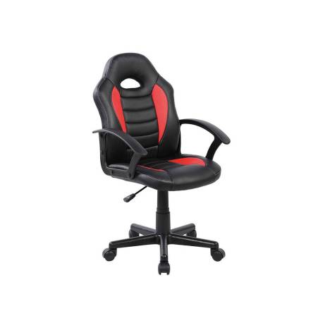 SILLA MARCA ROCADA GAMING CON BRAZOS FIJOS BASE NYLON CON RUEDAS SIMILPIEL NEGRO/ROJO 435X430X880-995 MM