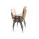 SILLA MARCA ROCADA CONFIDENTE ESTRUCTURA METALICA ASIENTO Y RESPALDO MADERA NATURAL 570X410X810 MM