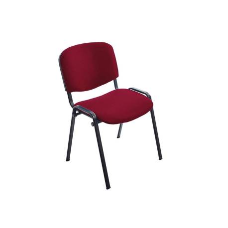 SILLA MARCA ROCADA CONFIDENTE ESTRUCTURA METALICA ASIENTO TELA IGNIFUGA BURDEOS 570X410X810 MM