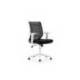 SILLA MARCA ROCADA DE OFICINA BRAZOS REGULABLES ESTRUCTURA BLANCA RESPALDO MALLA Y ASIENTO TELA IGNIFUGA AZUL