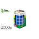 GOMETS MARCA LIDERPAPEL AUTOADHESIVO S CUADRADO 20X20 MM AZUL ROLLO DE 2000 UNIDADES EN CAJA DE CARTON