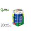 GOMETS MARCA LIDERPAPEL AUTOADHESIVO S CUADRADO 20X20 MM AZUL ROLLO DE 2000 UNIDADES EN CAJA DE CARTON