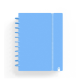 CUADERNO CARCHIVO MARCA INGENIOX FOAM A5 80H CUADRICULA AZUL PASTEL