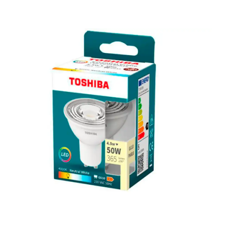 FOCO LED TOSHIBA ESSENTIAL GU10 4.5W LUZ NEUTRA 4000K