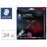 LAPICES DE COLORES MARCA STAEDTLER NORIX CON FORMA INTELIGENTE ESTUCHE DE 24 UNIDADES COLORES SURTIDOS