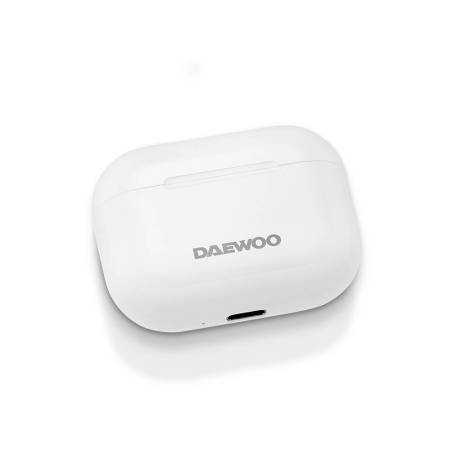 AURICULAR DAEWOO TWS BLUETOOTH 5.3 USB TIPO-C CON ESTUCHE DE CARGA 500MAH COLOR BLANCO
