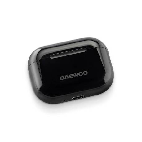 AURICULAR MARCA DAEWOO TWS BLUETOOTH 5.3 USB TIPO-C CON ESTUCHE DE CARGA 500MAH COLOR NEGRO