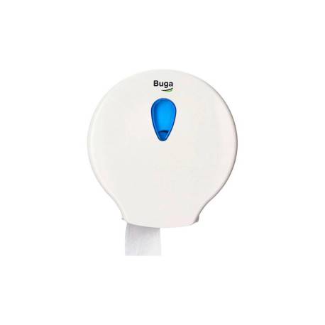 DISPENSADOR PAPEL HIGIENICO INDUSTRIAL MARCA BUNZL BUGA FABRICADO EN ABS COLOR BLANCO