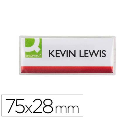 IDENTIFICADOR MARCA Q-CONNECT KF14139 CON CLIP MAGNETICO APERTURA SUPERIOR 75X28 MM