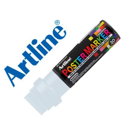 ROTULADOR MARCA ARTLINE POSTER MARKER EPP-30 PUNTA RECTANGULAR 30 MM COLOR BLANCO