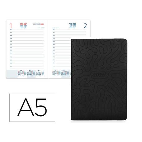 AGENDA ENCUADERNADA MARCA LIDERPAPEL LIPSI A5 2026 DIA PAGINA DESIGN 3 PAPEL 70 GR