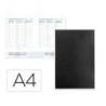 AGENDA ENCUADERNADA MARCA LIDERPAPEL CORFU A4 2026 SEMANA VISTA NEGRO PAPEL 60 GR