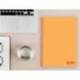 CUADERNO ESPIRAL MARCA LIDERPAPEL A4 WONDER TAPA PLASTICO 80H 90GR PAUTA ESTRECHA 2,5MM CON MARGEN COLOR NARANJA