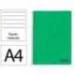 CUADERNO ESPIRAL MARCA LIDERPAPEL A4 WONDER TAPA PLASTICO 80H 90GR RAYADO HORIZONTAL CON MARGEN COLOR VERDE OSCURO