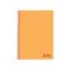 CUADERNO ESPIRAL MARCA LIDERPAPEL A4 WONDER TAPA PLASTICO 80H 90GR RAYADO HORIZONTAL CON MARGEN COLOR NARANJA