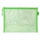 BOLSA ZIPPER BAG MARCA LIDERPAPEL POLIESTER TRANSPIRABLE MULTIUSOS DIN A4 VERDE PASTEL