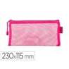 BOLSA ZIPPER BAG MARCA LIDERPAPEL POLIESTER TRANSPIRABLE MULTIUSOS TICKET 230X115 MM ROSA