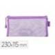 BOLSA ZIPPER BAG MARCA LIDERPAPEL POLIESTER TRANSPIRABLE MULTIUSOS TICKET 230X115 MM MORADO PASTEL