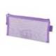BOLSA ZIPPER BAG MARCA LIDERPAPEL POLIESTER TRANSPIRABLE MULTIUSOS TICKET 230X115 MM MORADO PASTEL